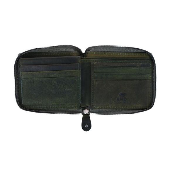 CTM Men's RFID Zip Around Wallet - Picture 3 of 4